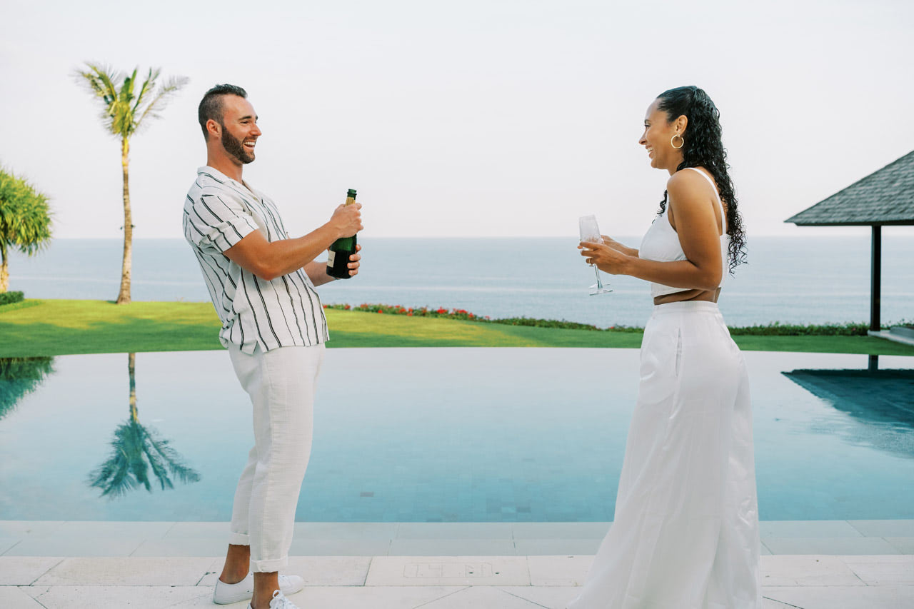 Proposal at a Private Villa or Luxury Resort