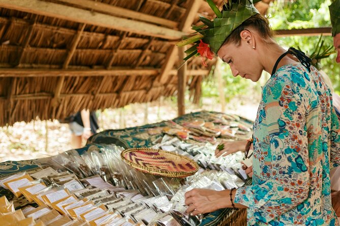 Tourists tasting spices in Zanzibar spice farm